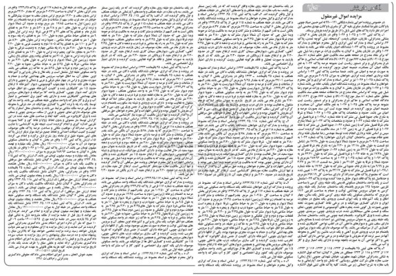 مزایده مزایده پلاک ثبتی 1044 و 1045 بخش هشت
