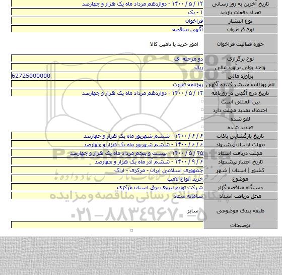 خرید انواع لامپ