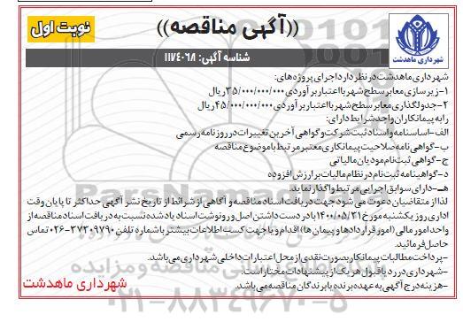 مناقصه، مناقصه زیرسازی معابر سطح شهر... 