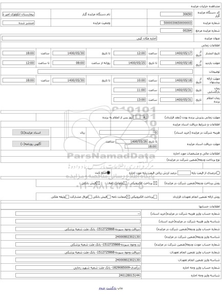 اجاره مکان کپی