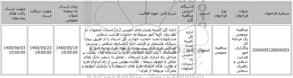 مناقصه عمومی یک مرحله ای واگذاری امور هدایت شغلی و راهبری شغلی 