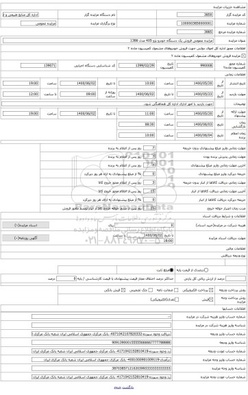 یک دستگاه خودرو پژو 405 مدل 1386