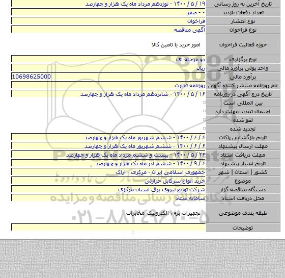 خرید انواع سرکابل حرارتی