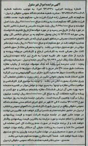 مزایده,مغازه