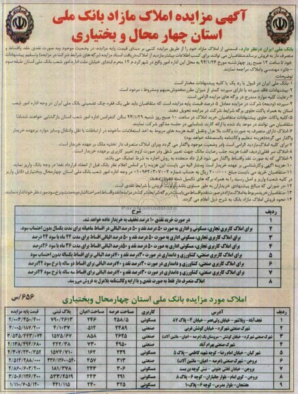 مزایده,املاک مازاد