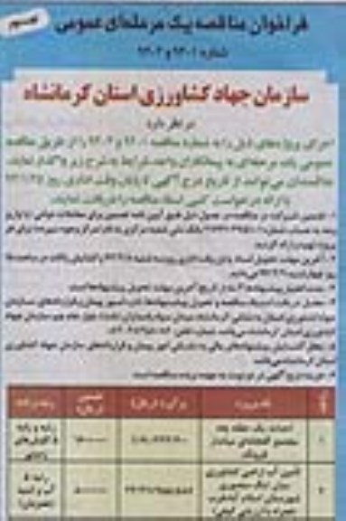فراخوان مناقصه,مناقصه احداث یک حلقه چاه مجتمع گلخانه ای  
