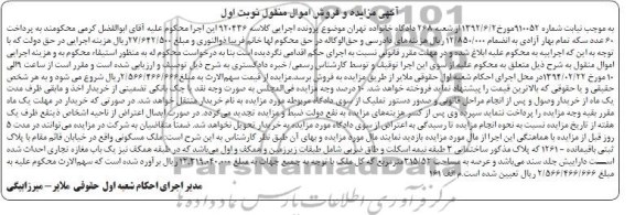 مزایده,ملک مسکونی