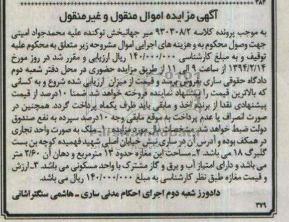 مزایده,ملک تجاری