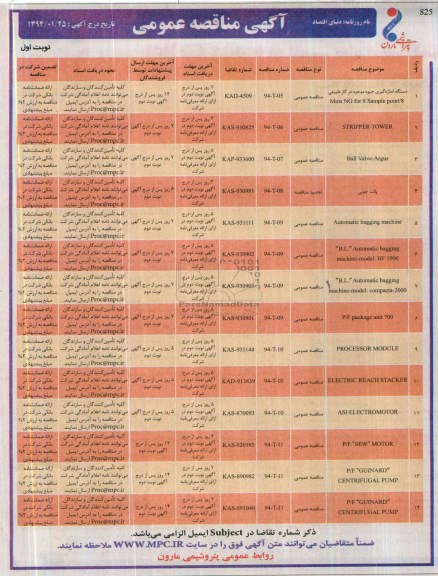 دستگاه اندازه گیری جیوه موجود در گاز طبیعی MMS NG FOR 8 SAMPLE POINT8مناقصه , مناقصه 