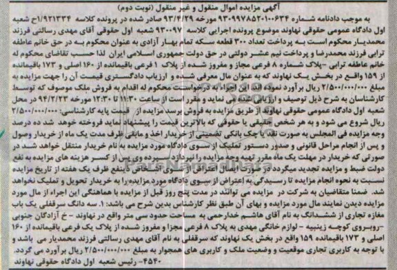 مزایده,مغازه تجاری