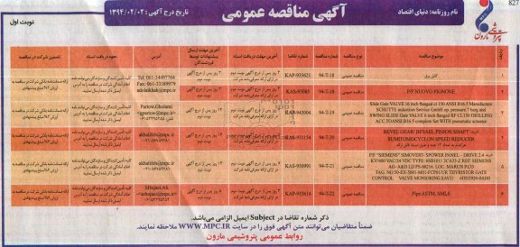 مناقصه ومناقصه   کابل برق