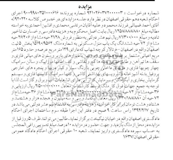 مزایده,منزل مسکونی