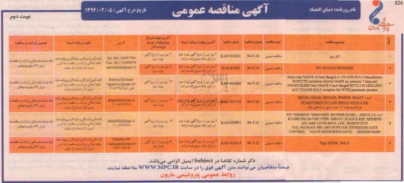 مناقصه ومناقصه   کابل برق