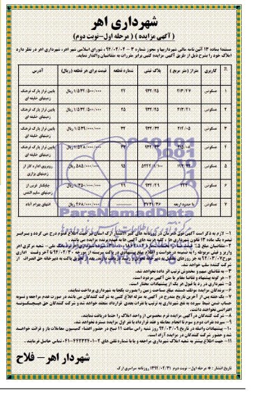 مزایده,املاک