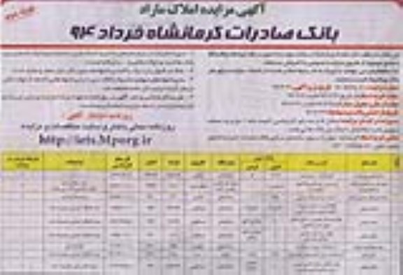 مزایده, املاک مازاد