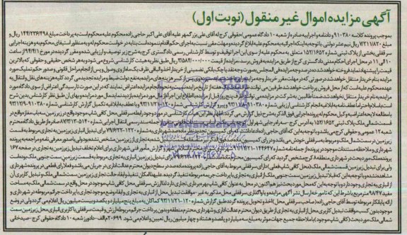 مزایده,سرقفلی محل کافی شاپ