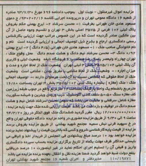 مزایده,مغازه
