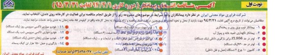 آگهی مناقصه انتخاب پیمانکار , مناقصه پیمانکار ذوب ورق روی و ریخته گری...
