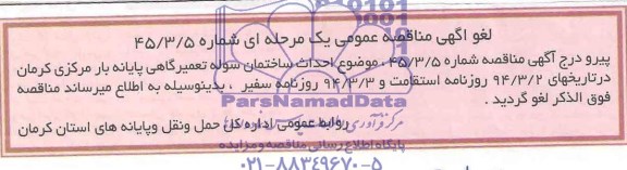 لغو مناقصه 