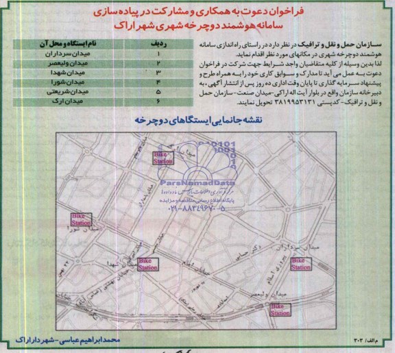 فراخوان دعوت به همکاری و مشارکت در پیاده سازی
