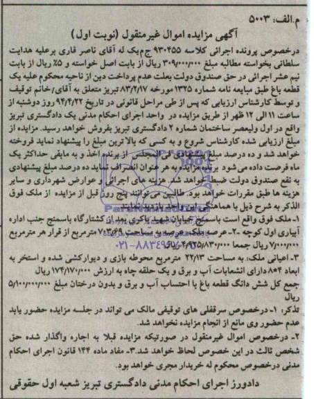 مزایده,ملک