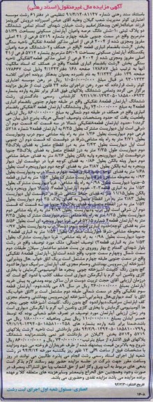 مزایده,ششدانگ دو پلاک ثبتی