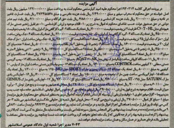 مزایده,جرثقیل زنجیر دستی