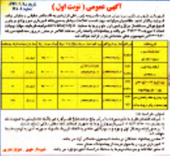 مناقصه , مناقصه  انجمن خدمات ممیزی محدود املاک شهر