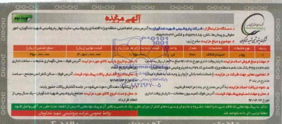 مزایده , مزایده پودر