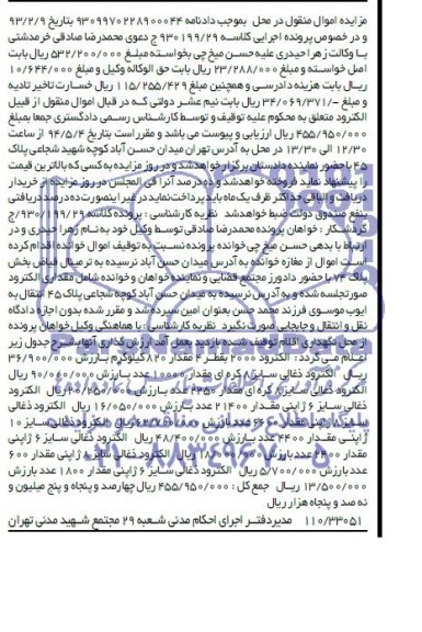 آگهی مزایده , مزایده فروش الکترود