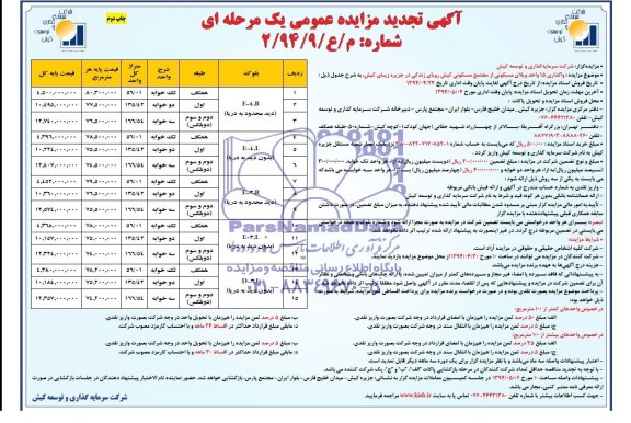 مزایده,واگذاری 15 واحد ویلای مسکونی