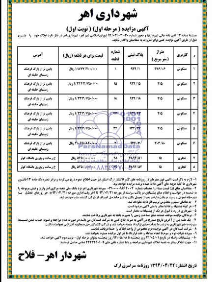 مزایده,املاک