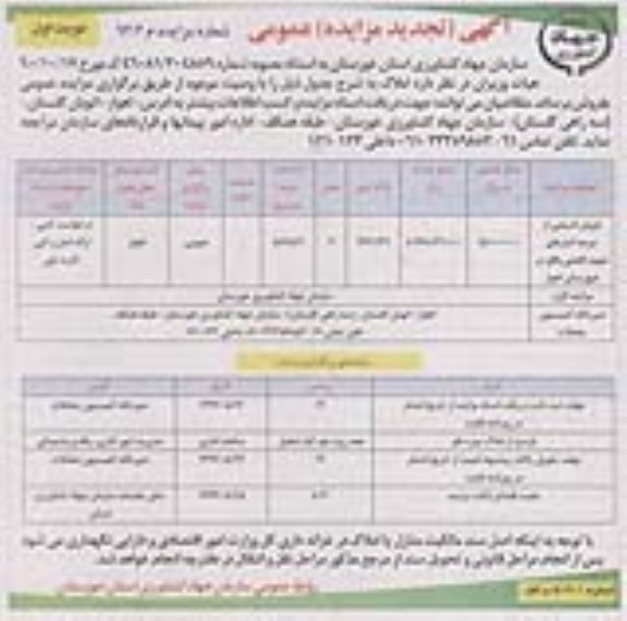 مزایده, املاک