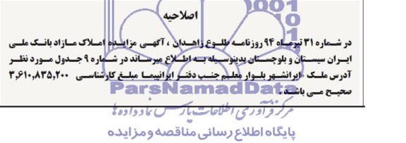 اصلاحیه ,املاک مازاد