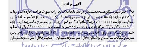 آگهی مزایده اجاره املاک