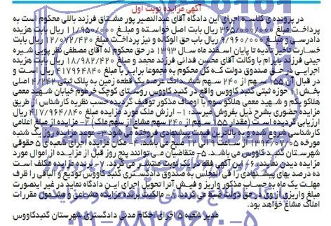 مزایده,ششدانگ عرصه زمین