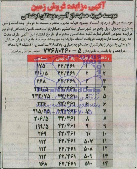 مزایده,فروش 14قطعه زمین