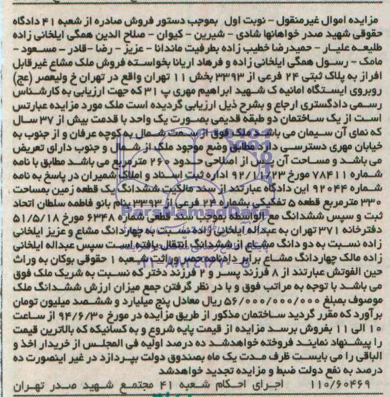مزایده,ششدانگ زمین