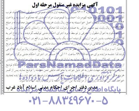 مزایده,مغازه تجاری