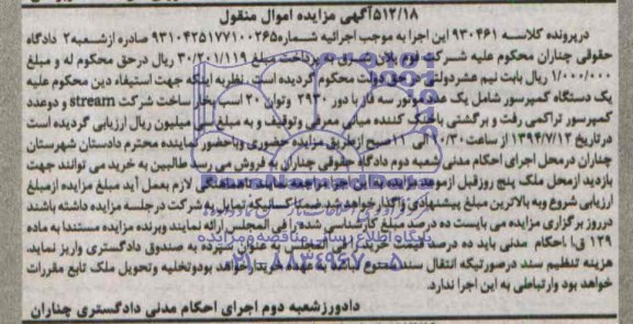 مزایده,یک دستگاه کمپرسور