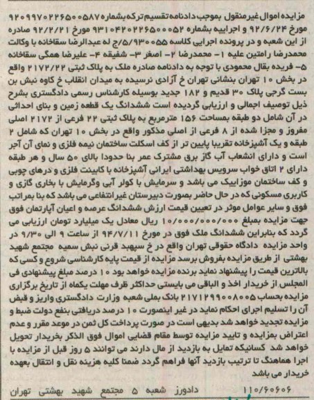 مزایده,ششدانگ زمین