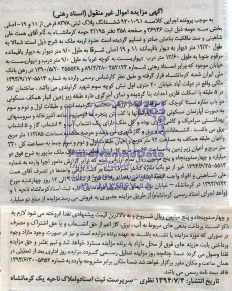مزایده, ملک