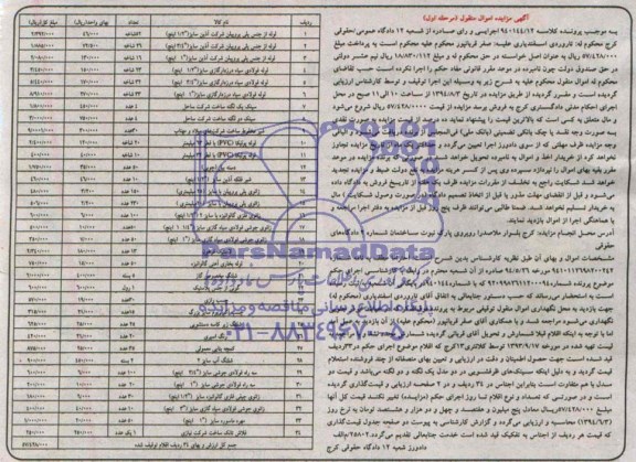 مزایده,مزایده لوله از جنس پلی پروپیلن- لوله فولادی سیا درزدار گازی و....