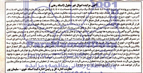 مزایده,ششدانگ یکبابخانه