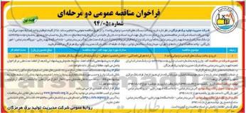 فراخوان مناقصه , فراخوان مناقصه خرید و ساخت بسکت های لایه سرد و میانی واحد 2