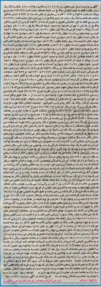 مزایده,ششدانگ یکباب مغازه قطعه 2 تفکیکی