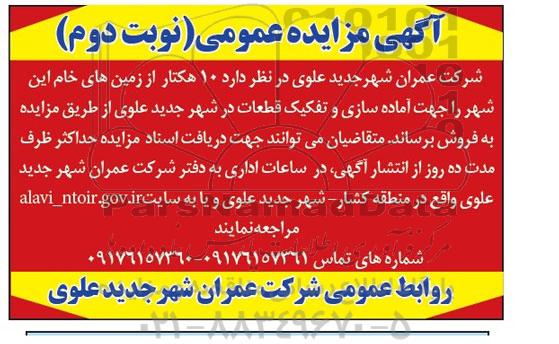 مزایده,ده هکتار از زمینهای خام