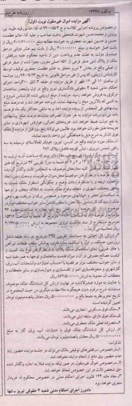مزایده,سرقفلی ملک از پلاک ثبتی صفر فرعی 