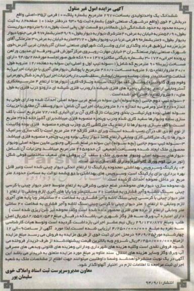 مزایده,ششدانگ یک واحد تولیدی