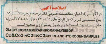 اصلاحیه,  Gaschromatographforanalysis of-اصلاحیه 
